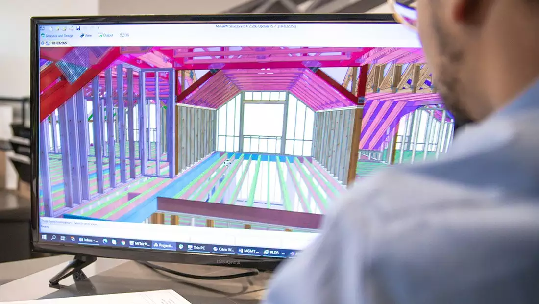 Computer Software/Rendering of House Under Construction